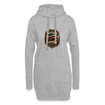 Blason vintage de garage - Sweat-shirt à capuche long Femme - gris chiné - Devant
