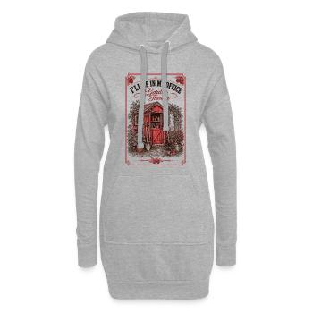 Je serai dans mon bureau Plantes de jardin - Sweat-shirt à capuche long Femme - gris chiné - Devant