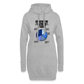Composition d’une maîtresse d’école - Sweat-shirt à capuche long Femme - gris chiné - Devant