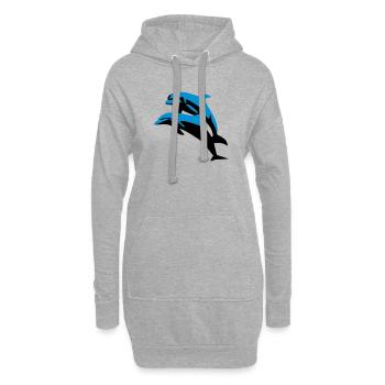 Dolphins - dauphins - Sweat-shirt à capuche long Femme - gris chiné - Devant