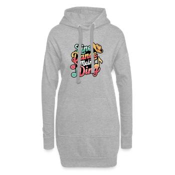 Line Dance mein Hobby - mein Ding - Hoodie-Kleid - Grau meliert - Vorne