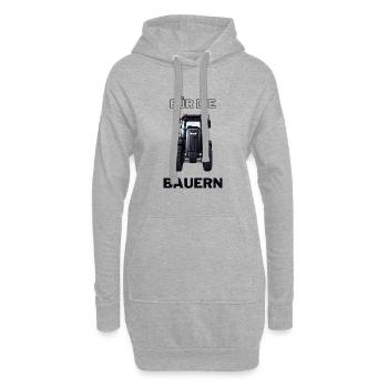 Für die Bauern - Bauer Farmer Landwirt Helden - Hoodie-Kleid - Grau meliert - Vorne