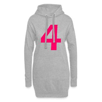 4 - Hoodie-Kleid - Grau meliert - Vorne