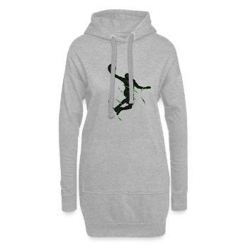 Dunking Basketball Geschenk Kunst Slamdunk - Hoodie-Kleid - Grau meliert - Vorne