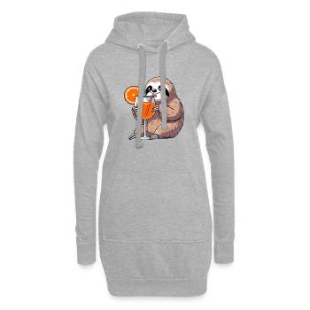 Apéritif paresseux Aperoli Spritz Campari Drink - Sweat-shirt à capuche long Femme - gris chiné - Devant