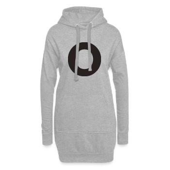 O - Hoodie-Kleid - Grau meliert - Vorne