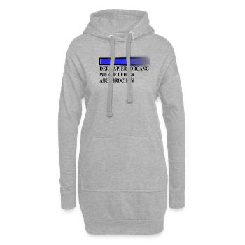 kapiervorgang schwarz - Hoodie-Kleid - Grau meliert - Vorne