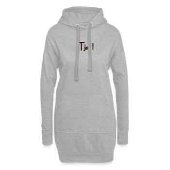 tja schwarz - Hoodie-Kleid - Grau meliert - Vorne