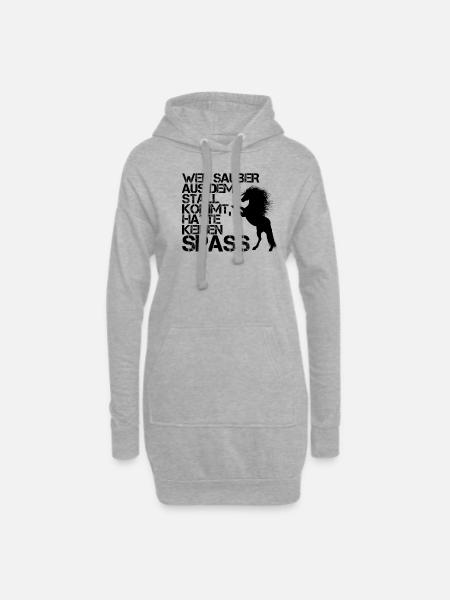 stall schwarz - Hoodie-Kleid - Grau meliert