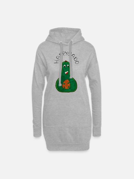 HappyCado - Hoodie-Kleid - Grau meliert