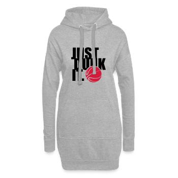 DUNK JUSTE - Sweat-shirt à capuche long Femme - gris chiné - Devant