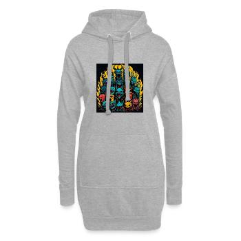 Monster - Hoodie-Kleid - Grau meliert - Vorne