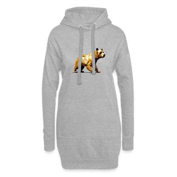 3D Bearr GeomeTRIX - Hoodie-Kleid - Grau meliert - Vorne