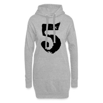 Maillot numéro 5 - Sweat-shirt à capuche long Femme - gris chiné - Devant