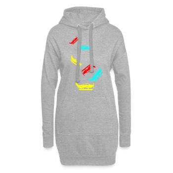 Flugzeug symbol - Hoodie-Kleid - Grau meliert - Vorne