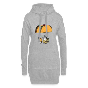 Taco & Tequila Gifts> Tequila Por Favor - Hoodie Dress - heather grey - Front