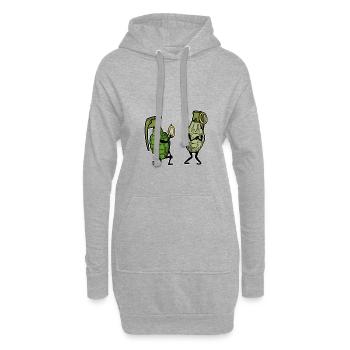 Granaten Heiratsantrag für Verliebte & Verlobte - Hoodie-Kleid - Grau meliert - Vorne