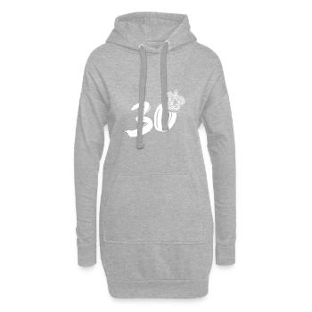 30th birthday - Hoodie Dress - heather grey - Front