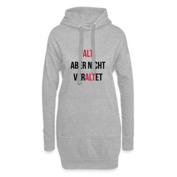 Alt aber nicht veraltet - Hoodie-Kleid - Grau meliert - Vorne