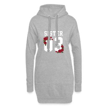 Sister yolo familie beste freunde bestie love - Hoodie-Kleid - Grau meliert - Vorne