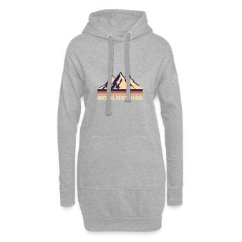 bouldering - Sweat-shirt à capuche long Femme - gris chiné - Devant