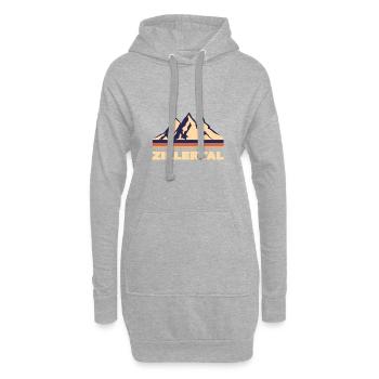 zillertal Berge Geschenk Tirol - Hoodie-Kleid - Grau meliert - Vorne