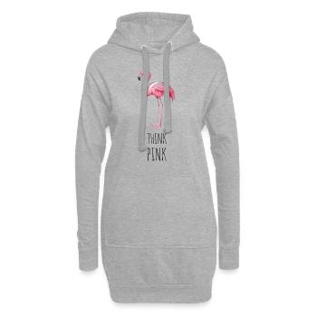 FLAMINGO. THINK PINK - Hoodie-Kleid - Grau meliert - Vorne