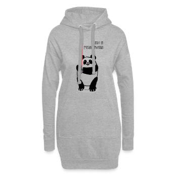 I'm a Pandawan - Sweat-shirt à capuche long Femme - gris chiné - Devant
