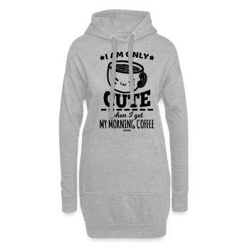 sweet coffee cup - Hoodie Dress - heather grey - Front