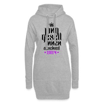 Enterrement de vie de garçon 2024 enterrement de vie de jeune fille - Sweat-shirt à capuche long Femme - gris chiné - Devant