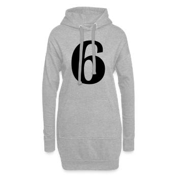 6 - Hoodie-Kleid - Grau meliert - Vorne