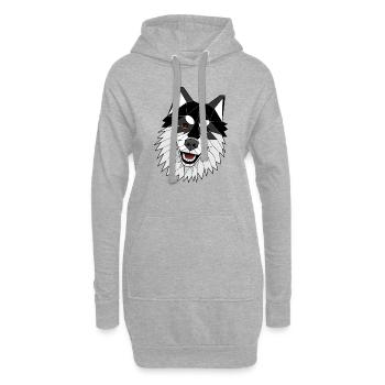 Lapinkoira - Sweat-shirt à capuche long Femme - gris chiné - Devant