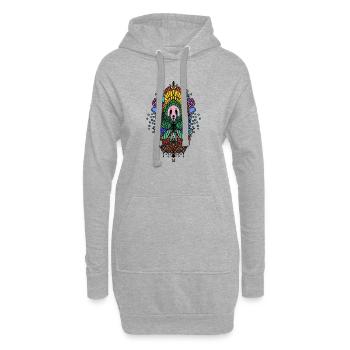 création d'équilibre - Sweat-shirt à capuche long Femme - gris chiné - Devant