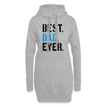 text dad best ever amour papa meilleur monde fête des pères - Sweat-shirt à capuche long Femme - gris chiné - Devant