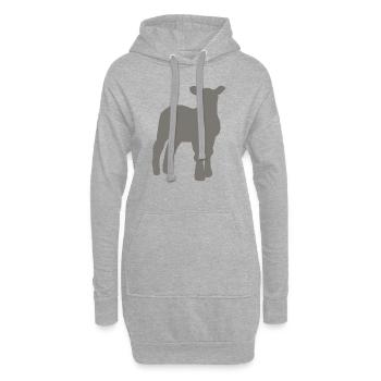 Lamm - Hoodie-Kleid - Grau meliert - Vorne