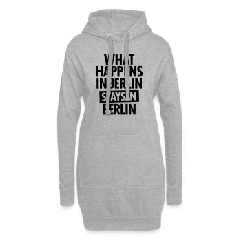 What Happens In Berlin Stays In Berlin - Hoodie-Kleid - Grau meliert - Vorne