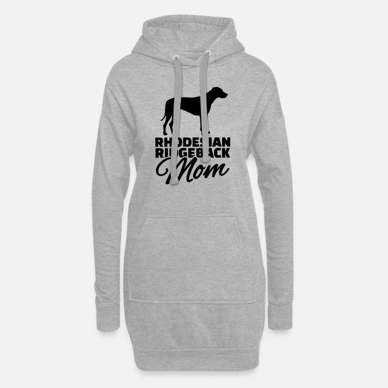 Rhodesian Ridgeback - Hoodie-Kleid - Grau meliert