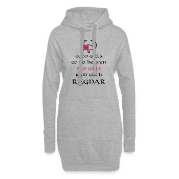 Bad Girls Raid With Ragnar - Sweat-shirt à capuche long Femme - gris chiné - Devant