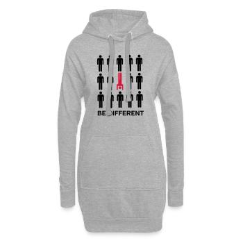 Be Different (Handstand) - Sweat-shirt à capuche long Femme - gris chiné - Devant