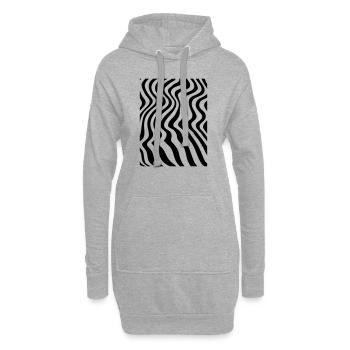 Databending Lines - Hoodie-Kleid - Grau meliert - Vorne