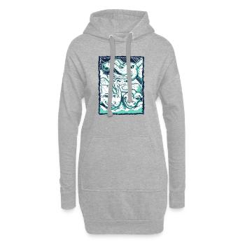 Team Pflanzenfresser - Hoodie-Kleid - Grau meliert - Vorne
