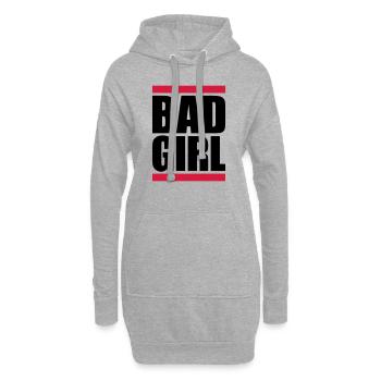 Strip Bad Girl - Sweat-shirt à capuche long Femme - gris chiné - Devant