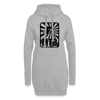 VTT, vélos, cyclisme - Sweat-shirt à capuche long Femme - gris chiné - Devant