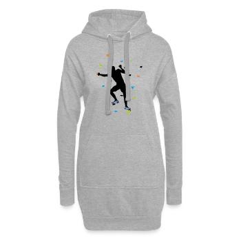 Bloc, Sports, Escalade, Athlètes - Sweat-shirt à capuche long Femme - gris chiné - Devant