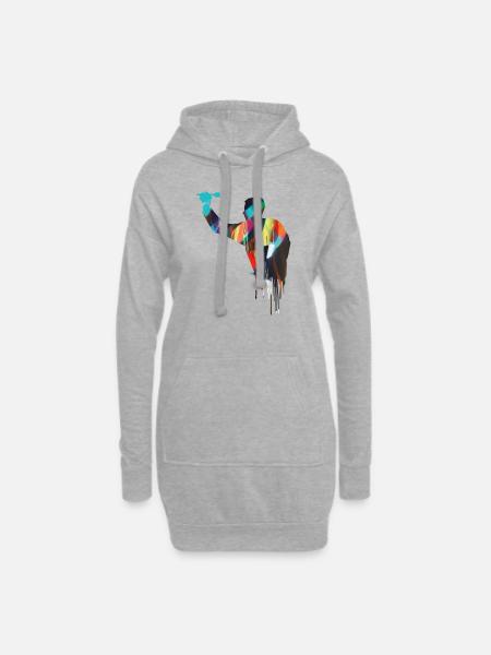 dart,graffiti,malerei,dartspieler - Hoodie-Kleid - Grau meliert