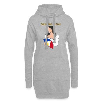 Philippinen Filipina Flagge Dalagang I Geschenk - Hoodie-Kleid - Grau meliert - Vorne