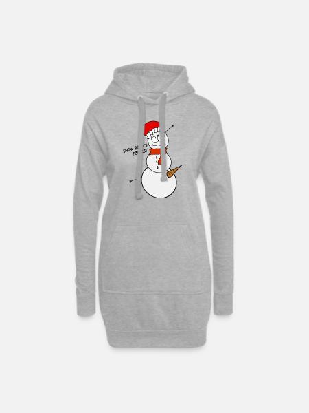Lustiger Spruch Witzig Humor Geschenkidee - Hoodie-Kleid - Grau meliert