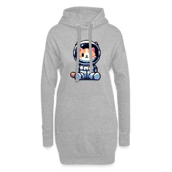 Cosmic Cat Entdecker - Hoodie-Kleid - Grau meliert - Vorne