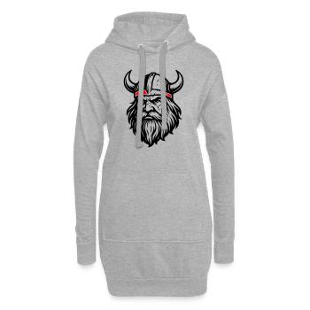 Wikinger Helm Odin - Hoodie-Kleid - Grau meliert - Vorne
