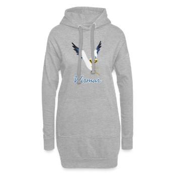 Lachmöwe Wismar - Hoodie-Kleid - Grau meliert - Vorne
